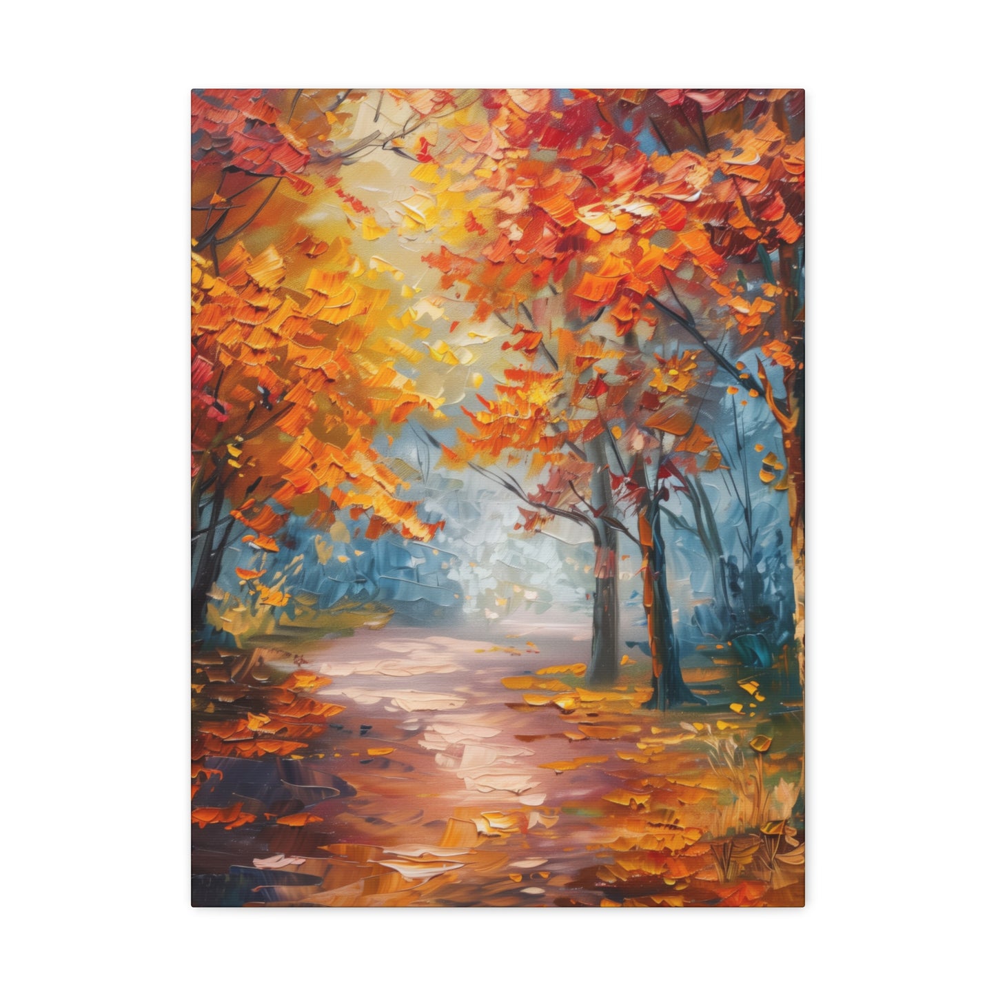 Road Through Autumn Forest - Leonid Afremov Oil Painting Canvas Gallery Wraps