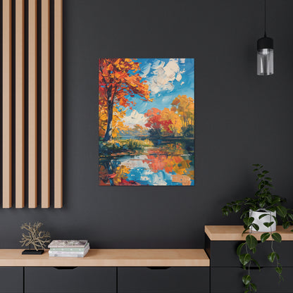 Autumn Nature - Claude Monet Style Digital Print Canvas Gallery Wraps