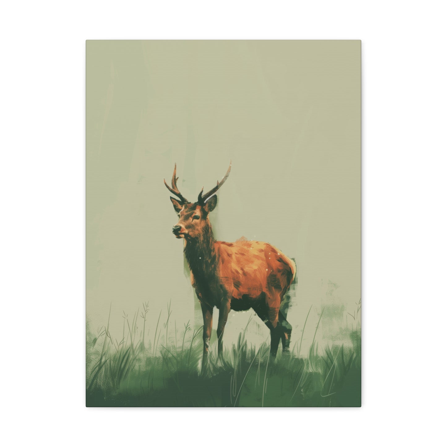 Reindeer Digital Illustration Canvas Gallery Wraps