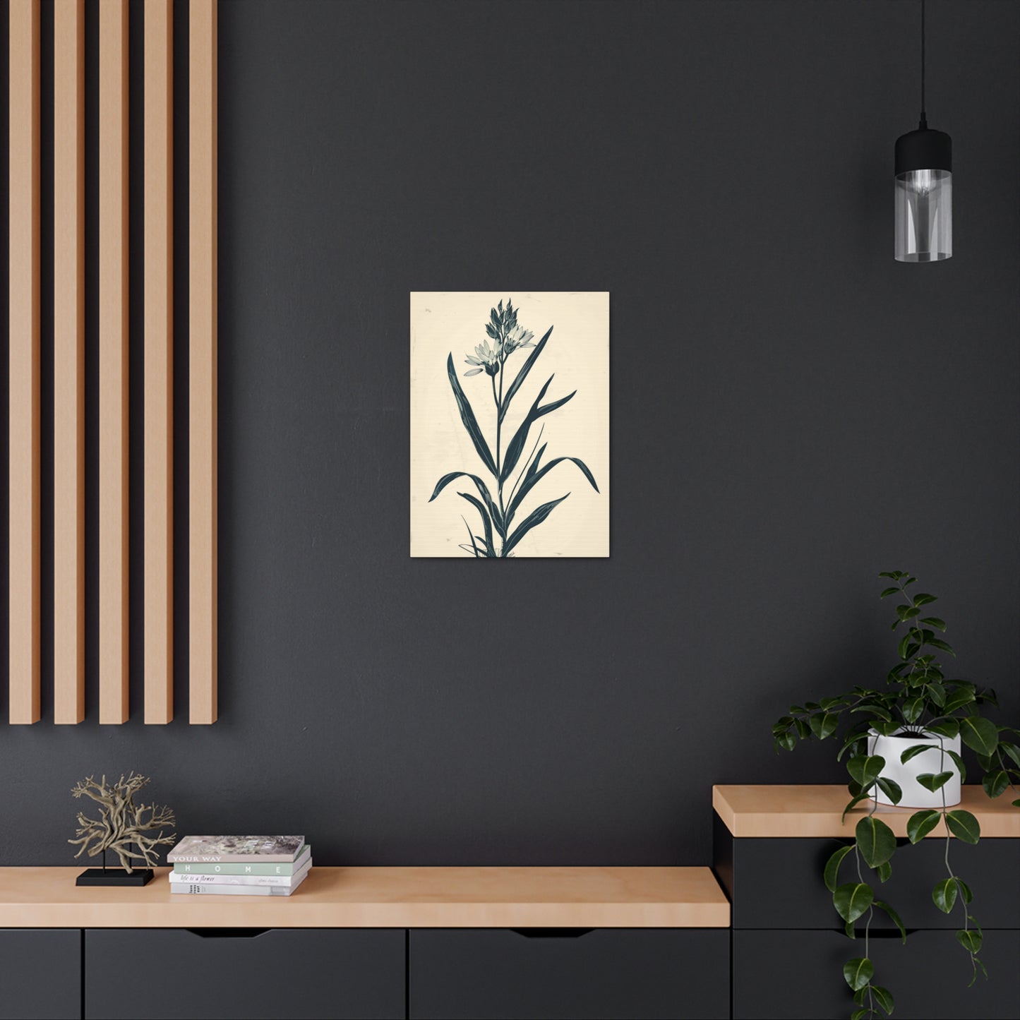 Grass Flower Digital Illustration Canvas Gallery Wraps