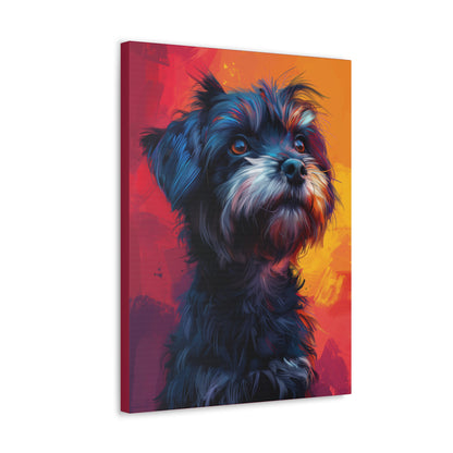 Rottweiler Dog - Abstract Illustration Canvas Gallery Wraps