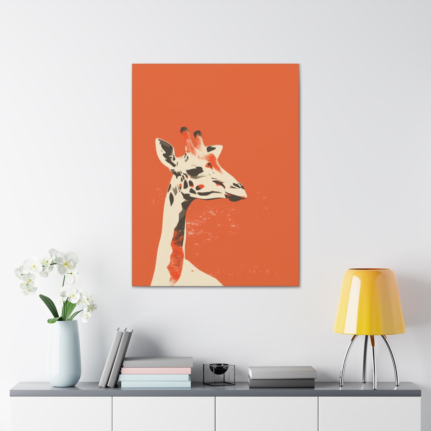 Giraffe Digital Illustration Canvas Gallery Wraps