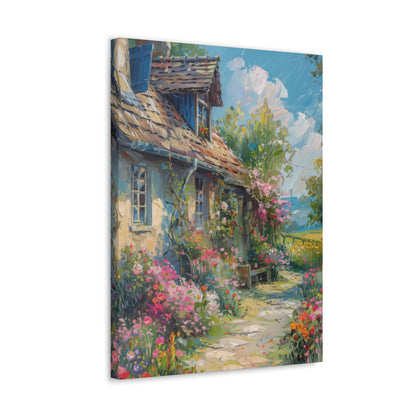 French country side whimsical Digital Oil Painting Print Canvas Gallery Wraps