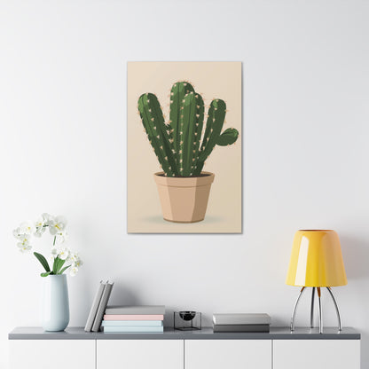 Cactus Plant - Illustration Canvas Gallery Wraps