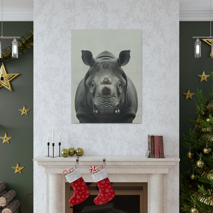 Rhinoceros  Digital Illustration Canvas Gallery Wraps