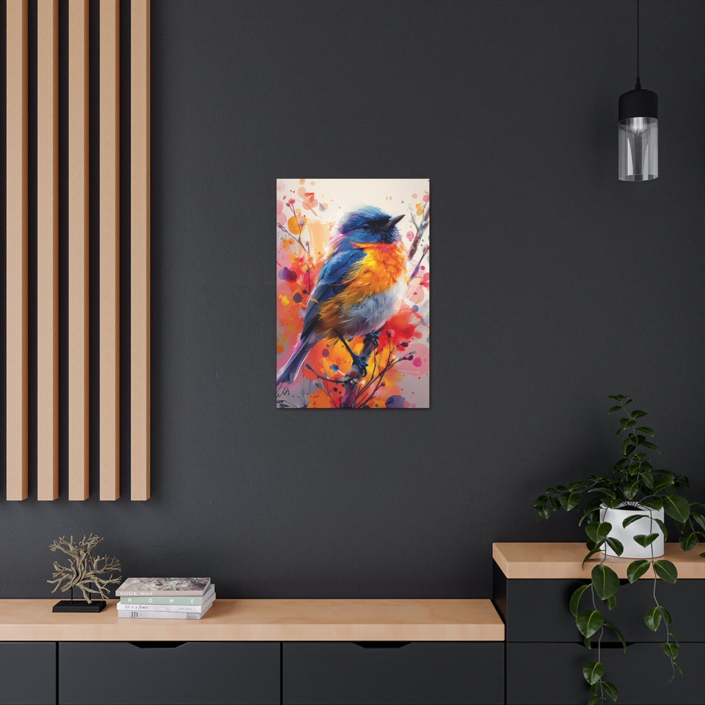 Bird - Abstract Illustration Canvas Gallery Wraps