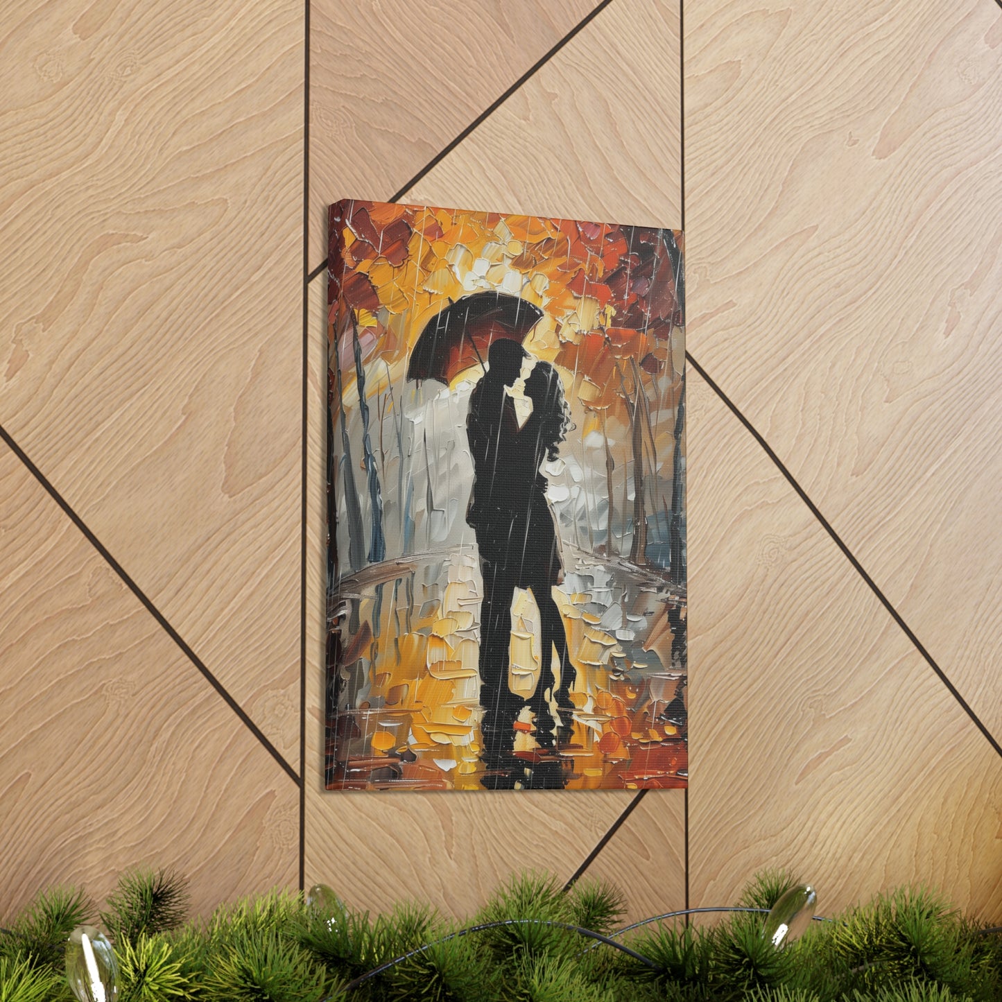 Couple - Leonid Afremov Style Digital Oil Painting Canvas Gallery Wraps