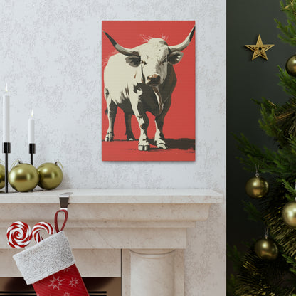 White Buffalo Digital Illustration Canvas Gallery Wraps