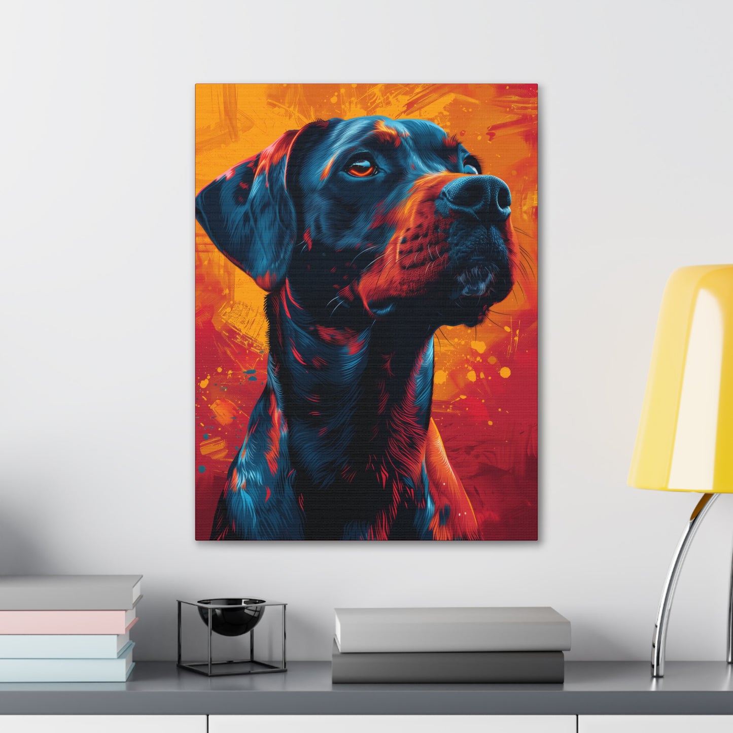 Rottweiler Dog - Abstract Illustration Canvas Gallery Wraps