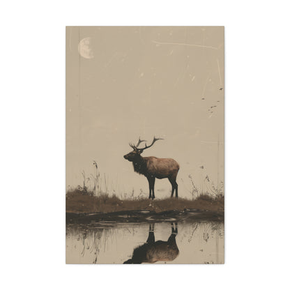 Moose Digital Illustration Canvas Gallery Wraps