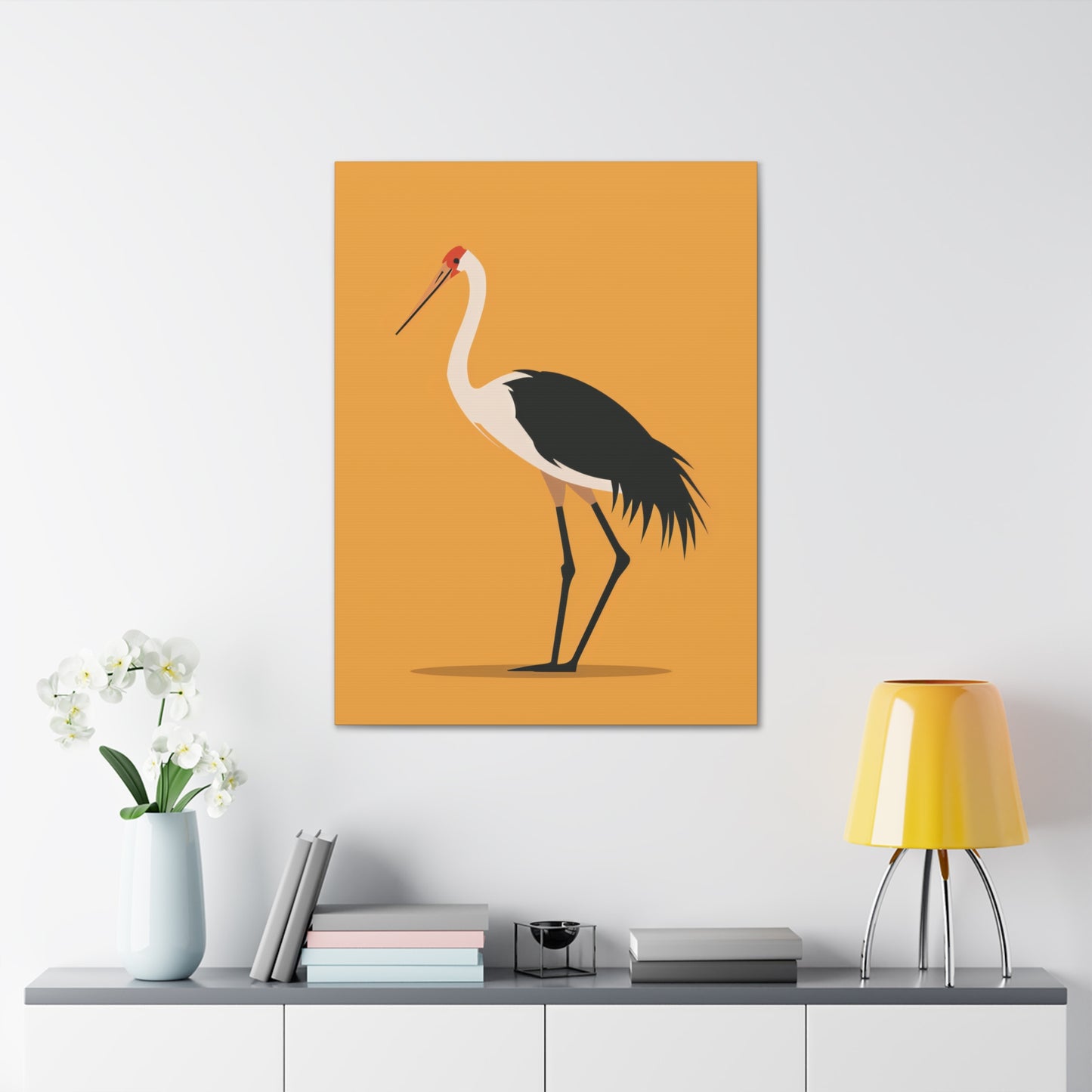 Stork Digital Illustration Canvas Gallery Wraps