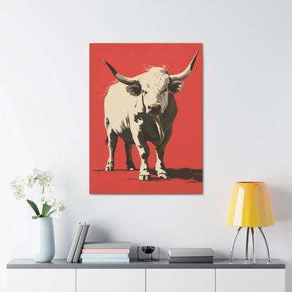 White Buffalo Digital Illustration Canvas Gallery Wraps