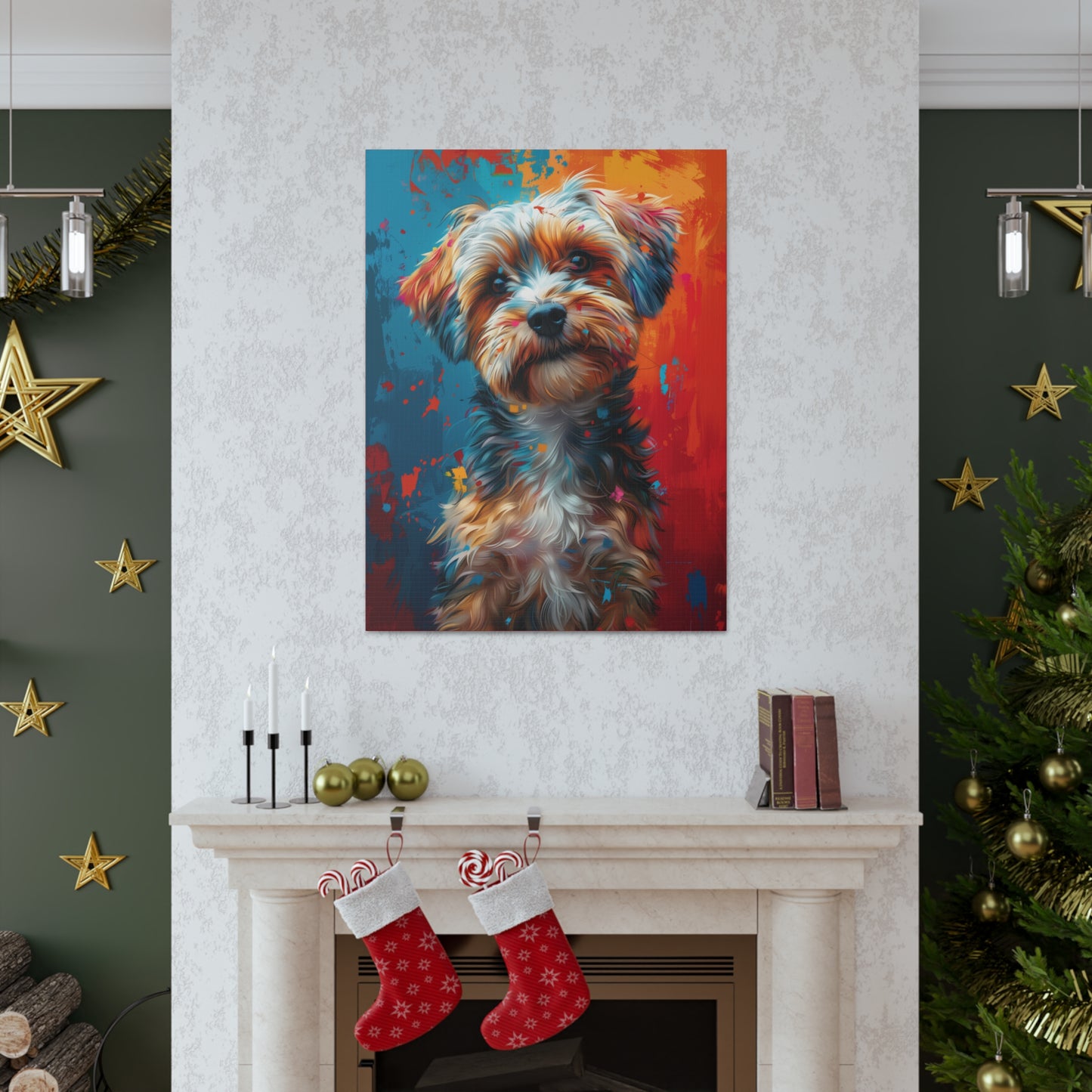 Terrier Dog - Illustration Canvas Gallery Wraps