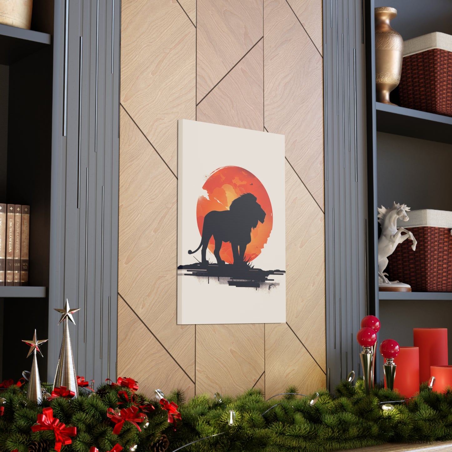 Lion Digital Illustration Canvas Gallery Wraps