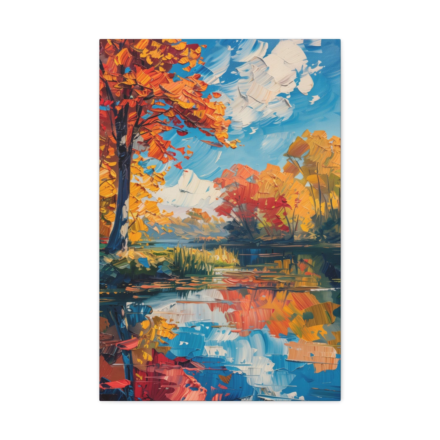 Autumn Nature - Claude Monet Style Digital Print Canvas Gallery Wraps