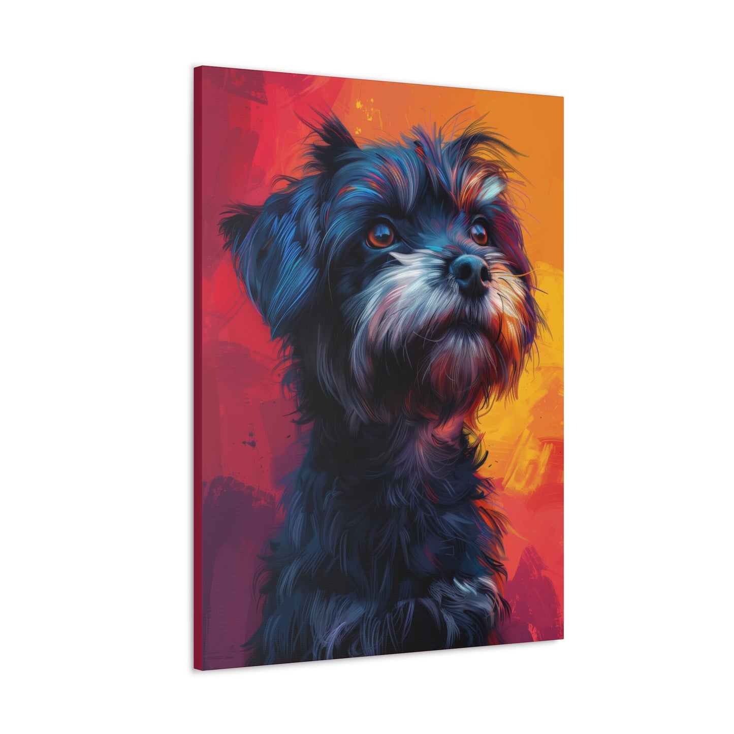 Rottweiler Dog - Abstract Illustration Canvas Gallery Wraps