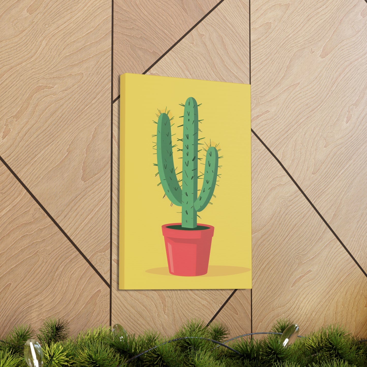 Cactus Plant - Illustration Canvas Gallery Wraps