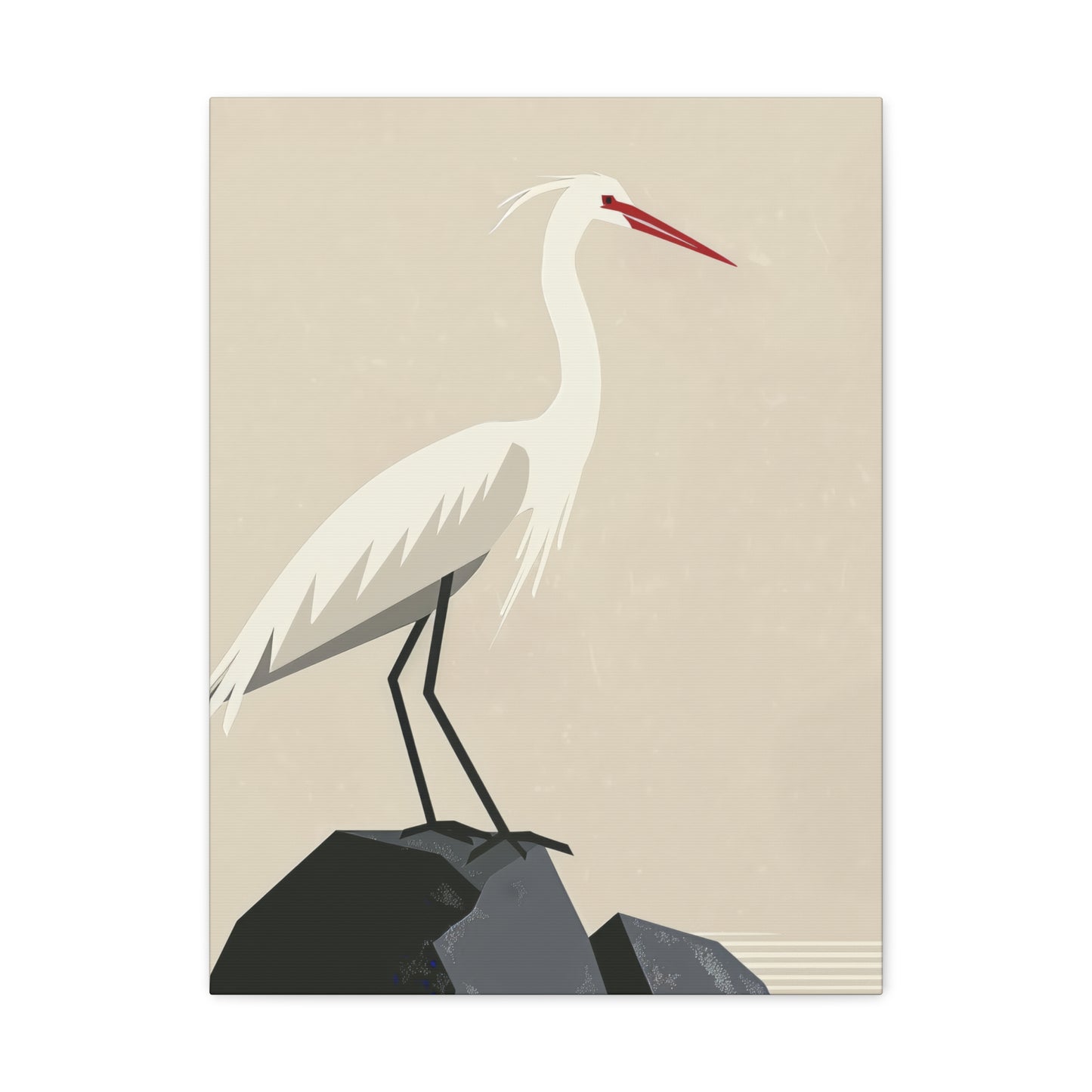 Stork Digital Illustration Canvas Gallery Wraps