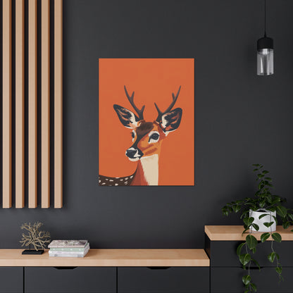 Deer - Digital Illustration Canvas Gallery Wraps