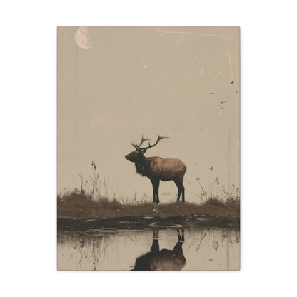 Moose Digital Illustration Canvas Gallery Wraps