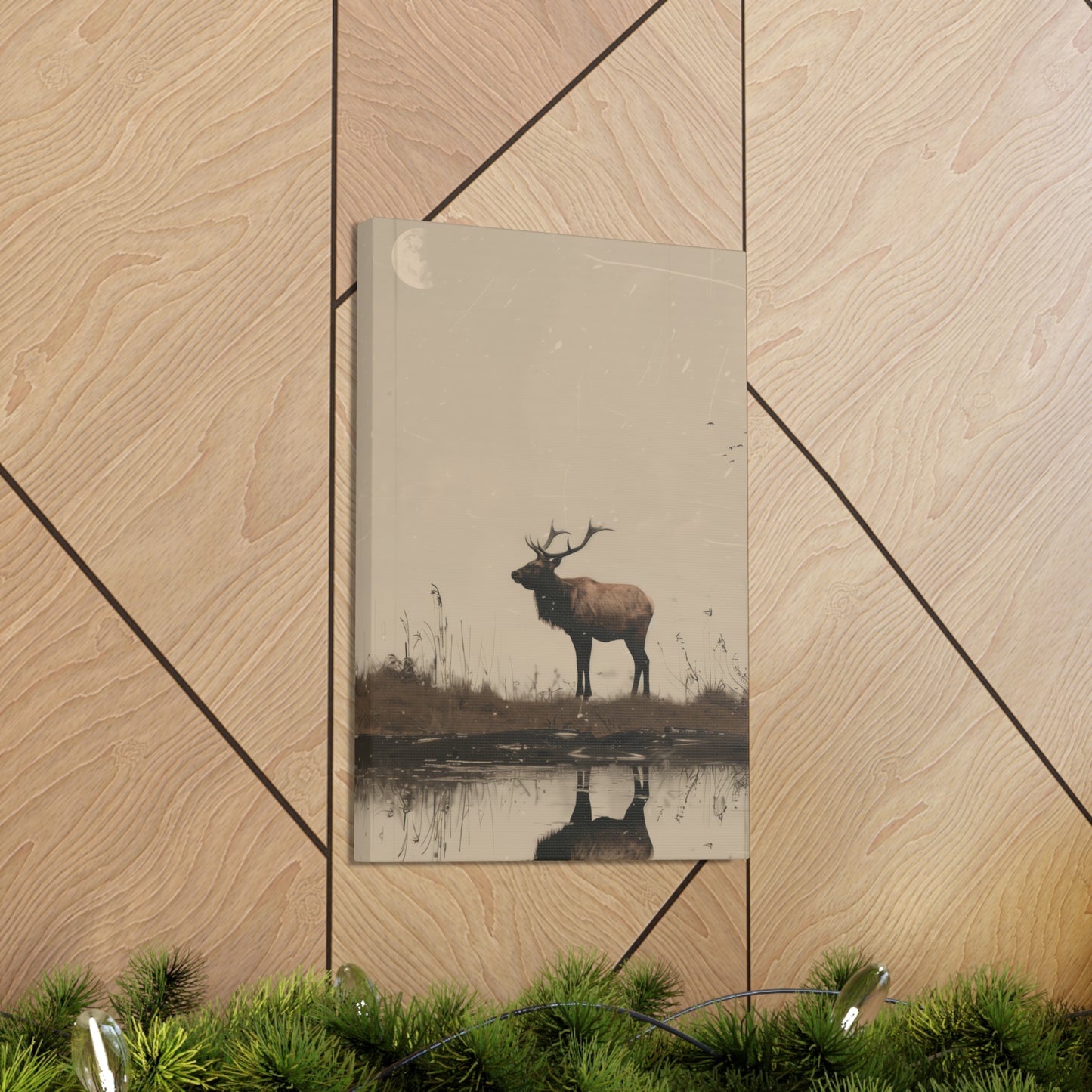 Moose Digital Illustration Canvas Gallery Wraps