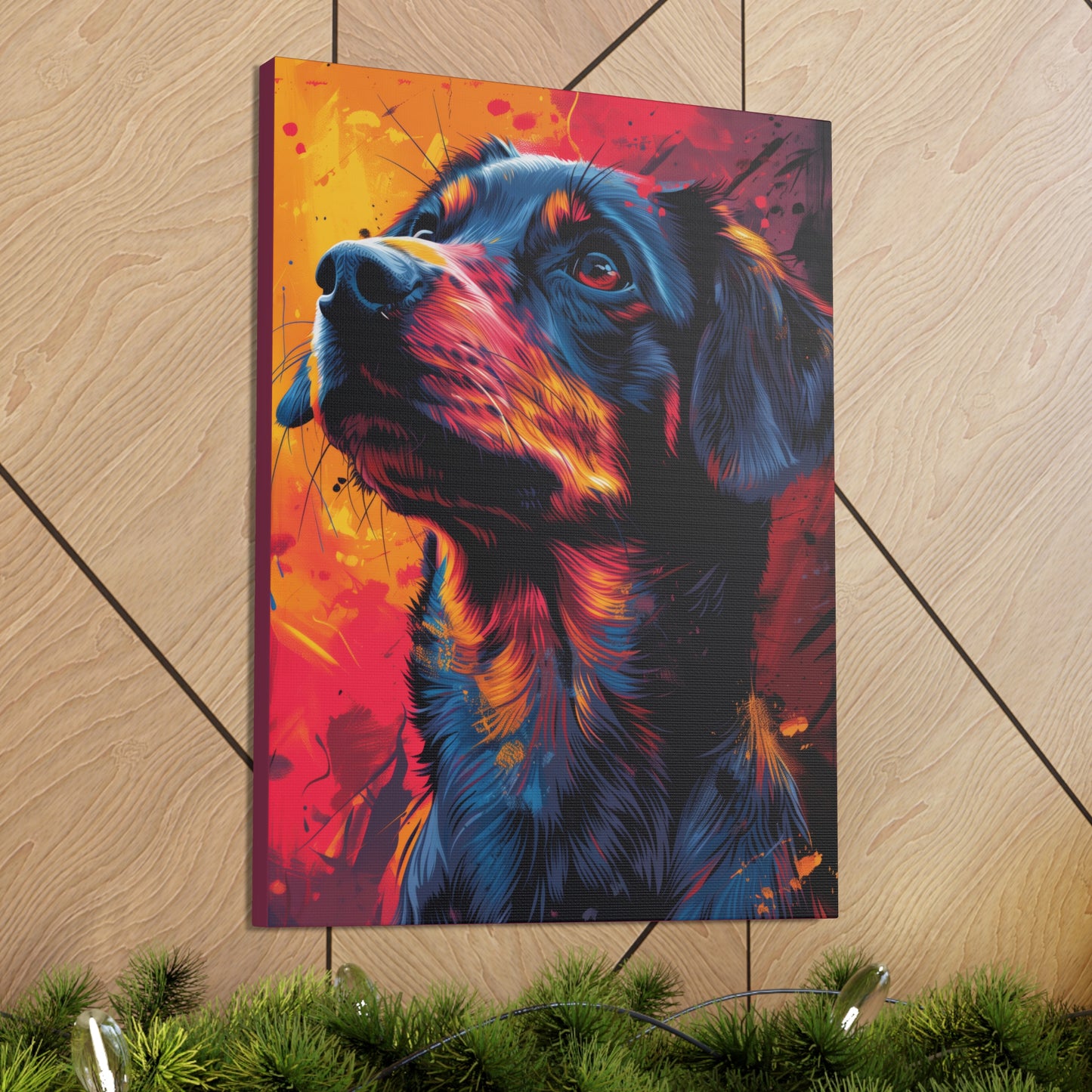 Labrador Dog - Abstract Illustration Canvas Gallery Wraps