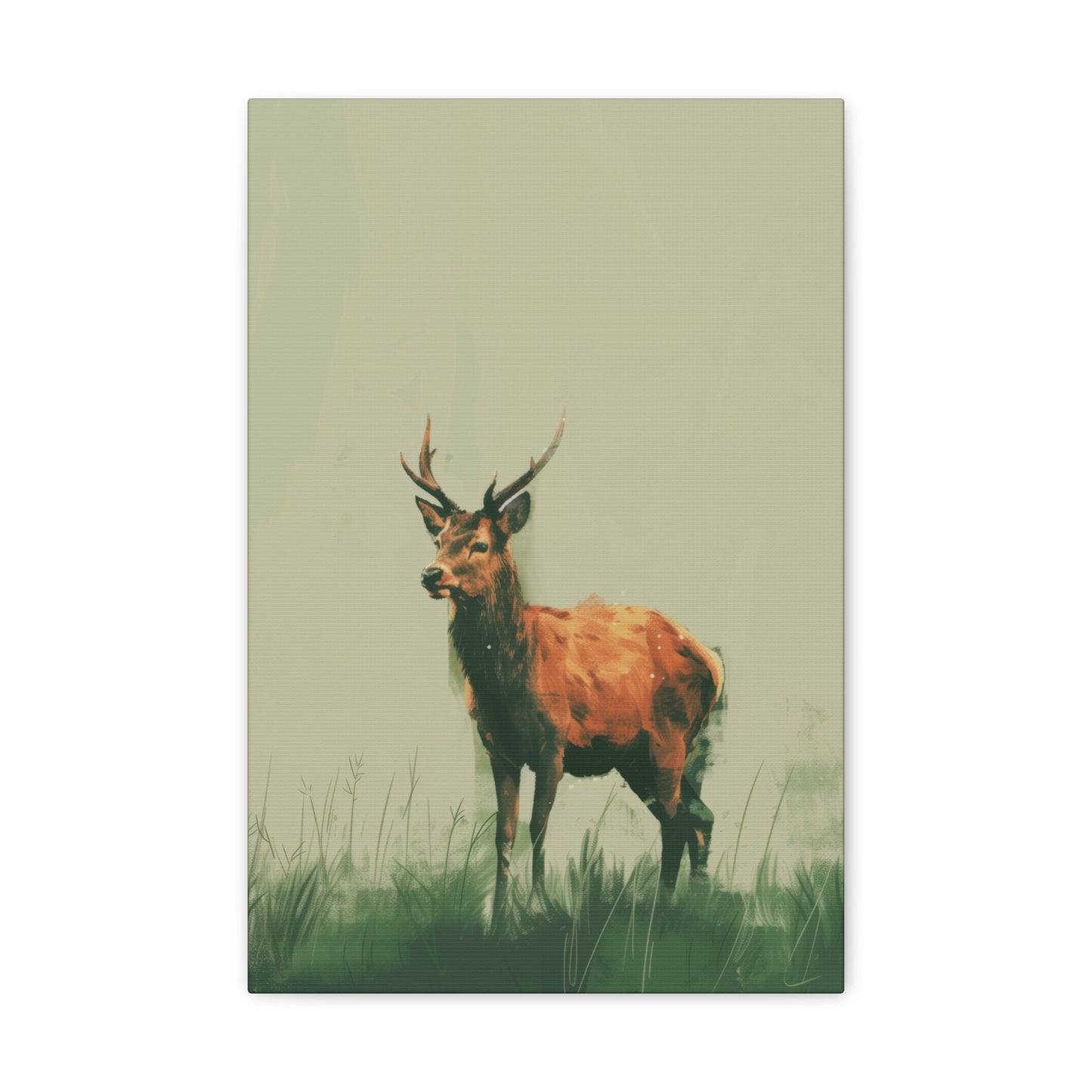 Reindeer Digital Illustration Canvas Gallery Wraps