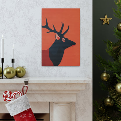 Reindeer with antlers Digital Illustration Canvas Gallery Wraps