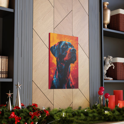 Rottweiler Dog - Abstract Illustration Canvas Gallery Wraps