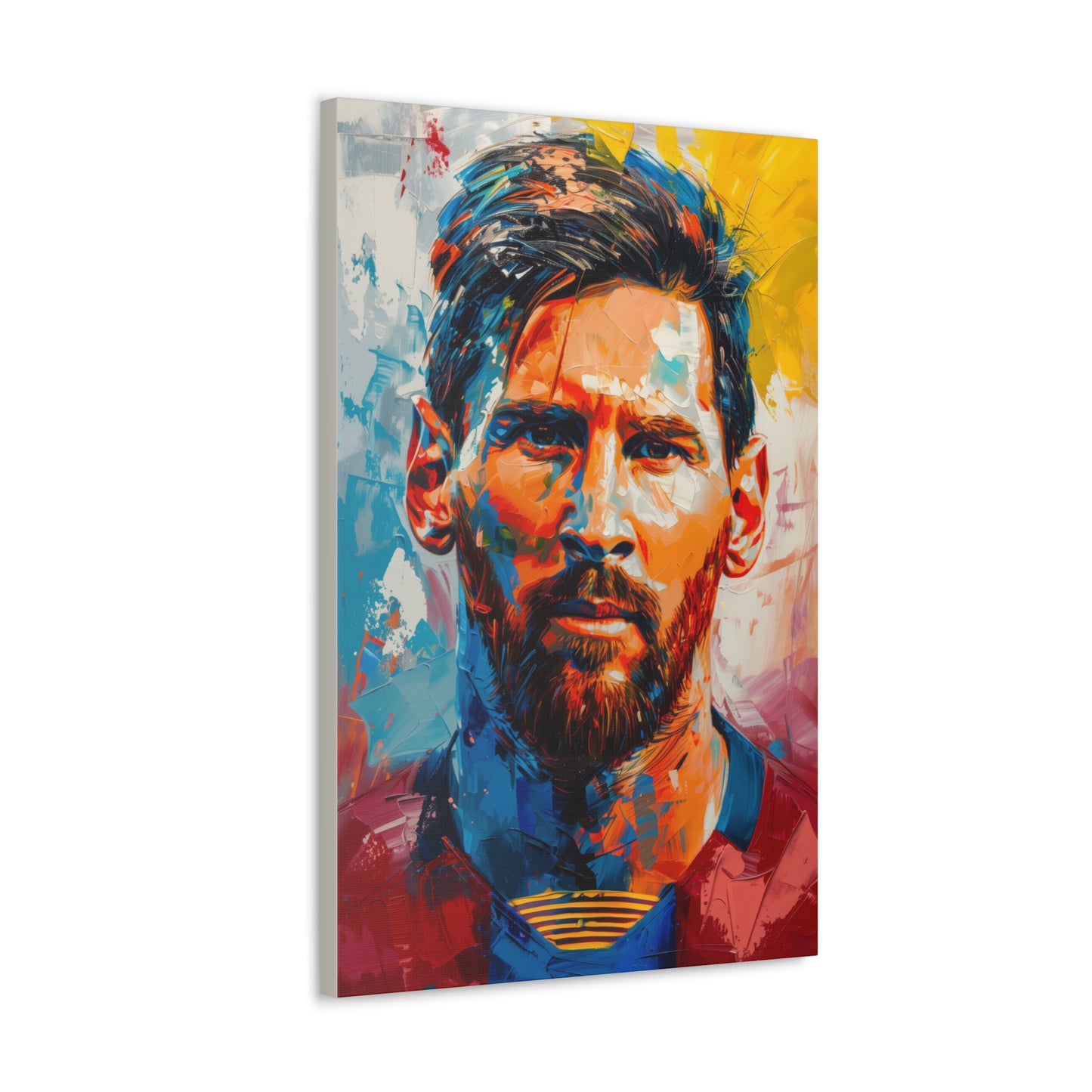 Lionel Messi - Abstract Digital Painting Canvas Gallery Wraps