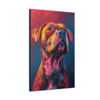 American Pit Bull Terrier - Abstract Illustration Canvas Gallery Wraps