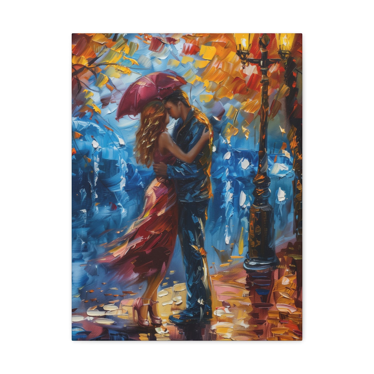 Couple - Leonid Afremov Style Digital Oil Painting Canvas Gallery Wraps