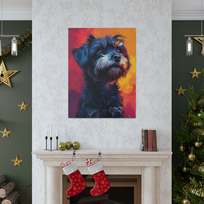 Rottweiler Dog - Abstract Illustration Canvas Gallery Wraps