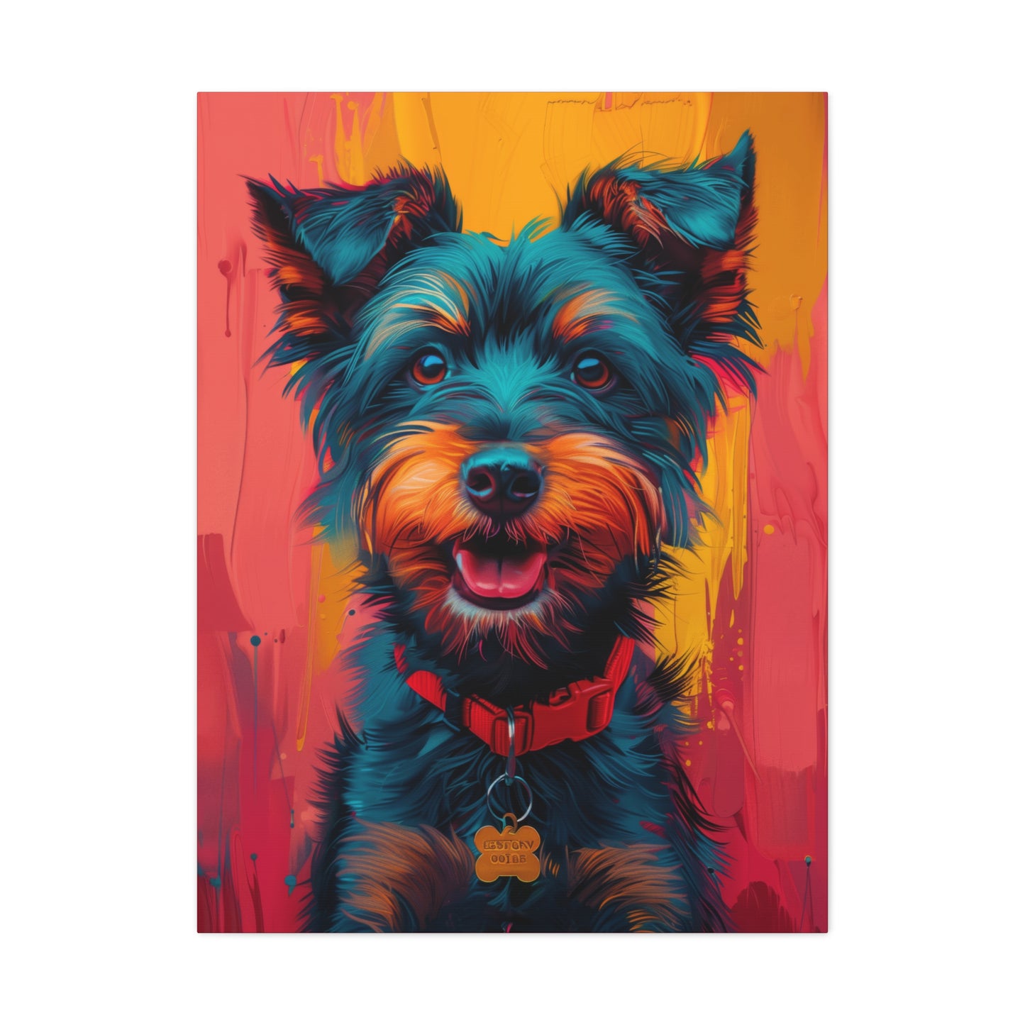 Terrier Dog - Abstract Illustration Canvas Gallery Wraps