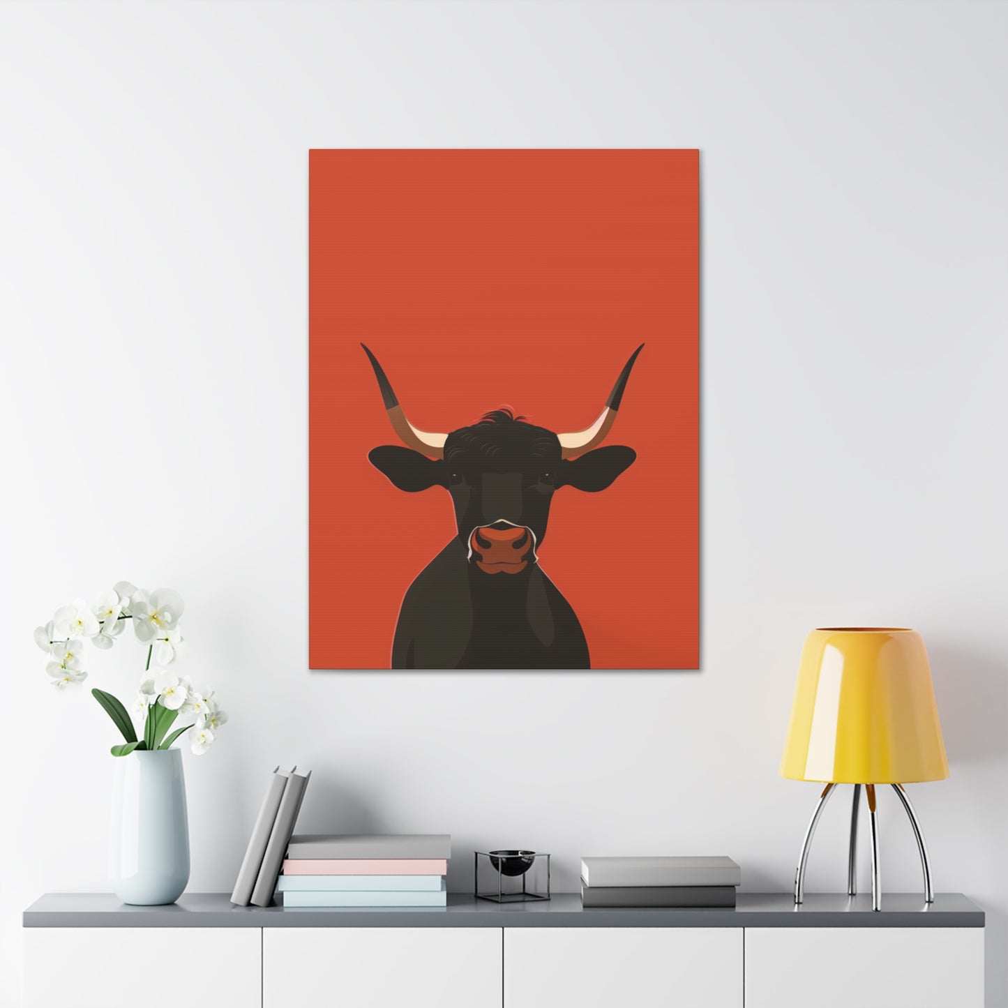 Bull Digital Illustration Canvas Gallery Wraps