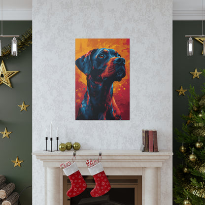 Rottweiler Dog - Abstract Illustration Canvas Gallery Wraps