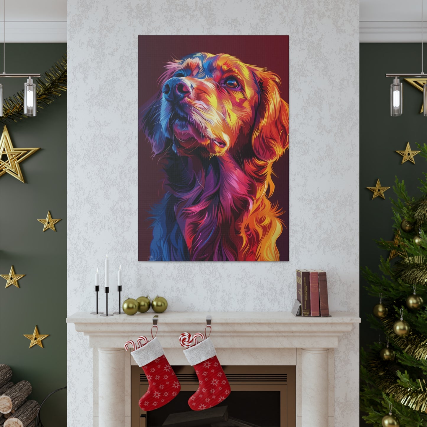 Labrador Dog - Abstract Illustration Canvas Gallery Wraps