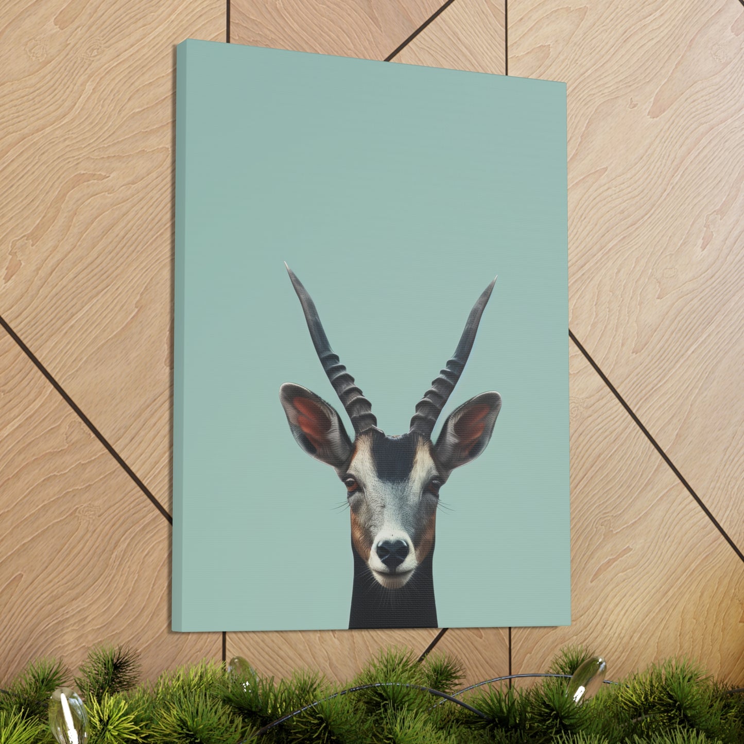 Antelope with Antlers Digital Illustration Canvas Gallery Wraps