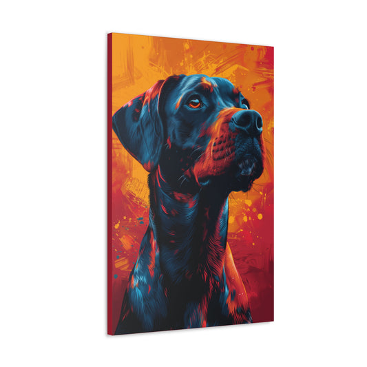 Rottweiler Dog - Abstract Illustration Canvas Gallery Wraps