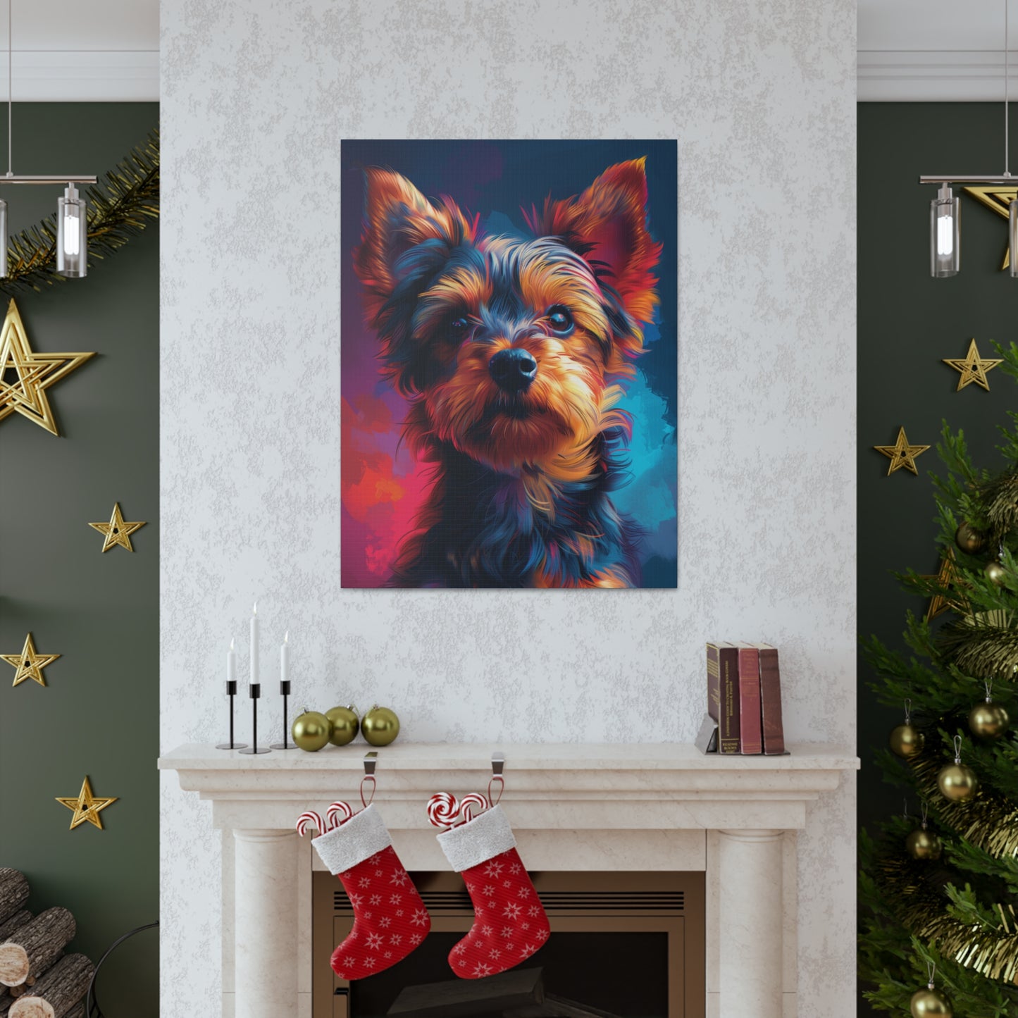 Terrier Dog - Abstract Illustration Canvas Gallery Wraps