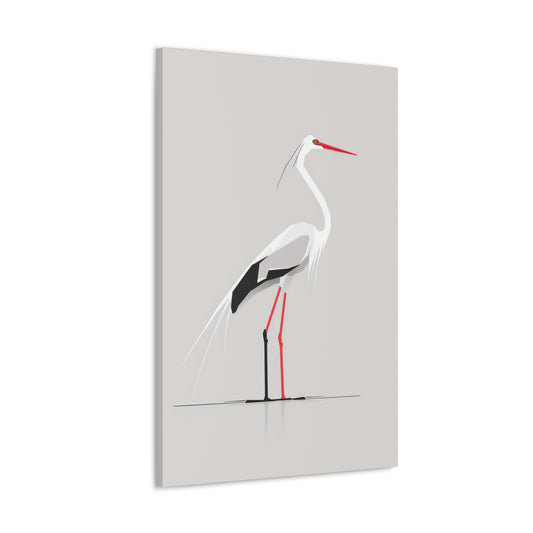 Stork Digital Illustration Canvas Gallery Wraps