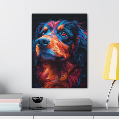 Retriever Dog - Illustration Canvas Gallery Wraps