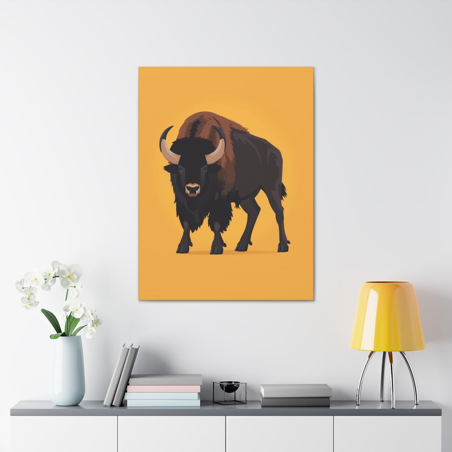 Bison - Digital Illustration Canvas Gallery Wraps