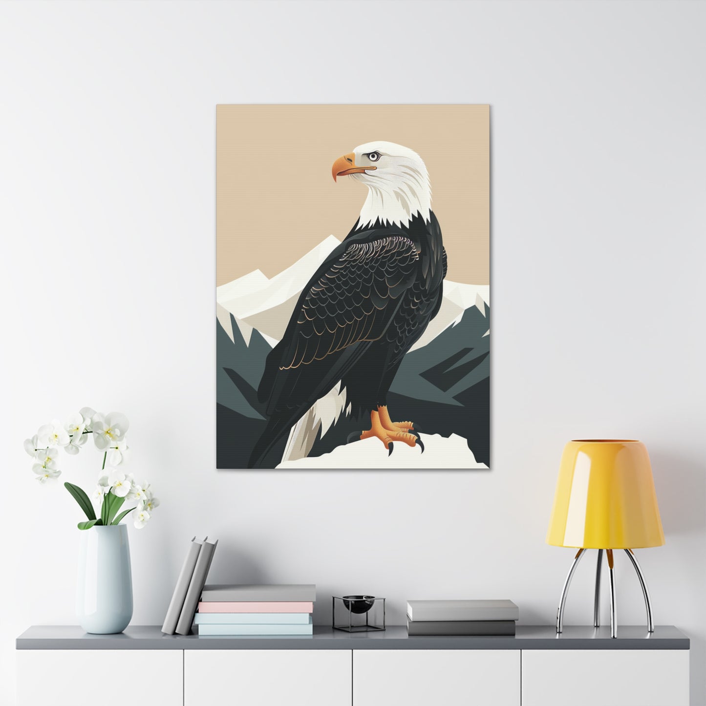 Bald Eagle Digital Illustration Canvas Gallery Wraps