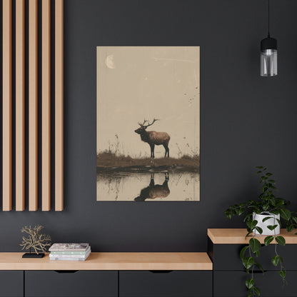 Moose Digital Illustration Canvas Gallery Wraps