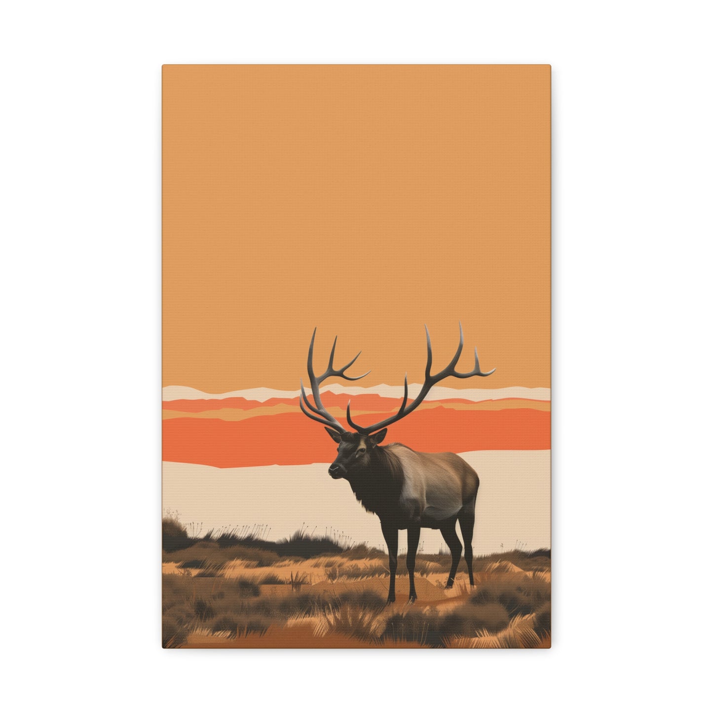 Moose - Digital Illustration Canvas Gallery Wraps