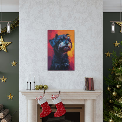 Rottweiler Dog - Abstract Illustration Canvas Gallery Wraps