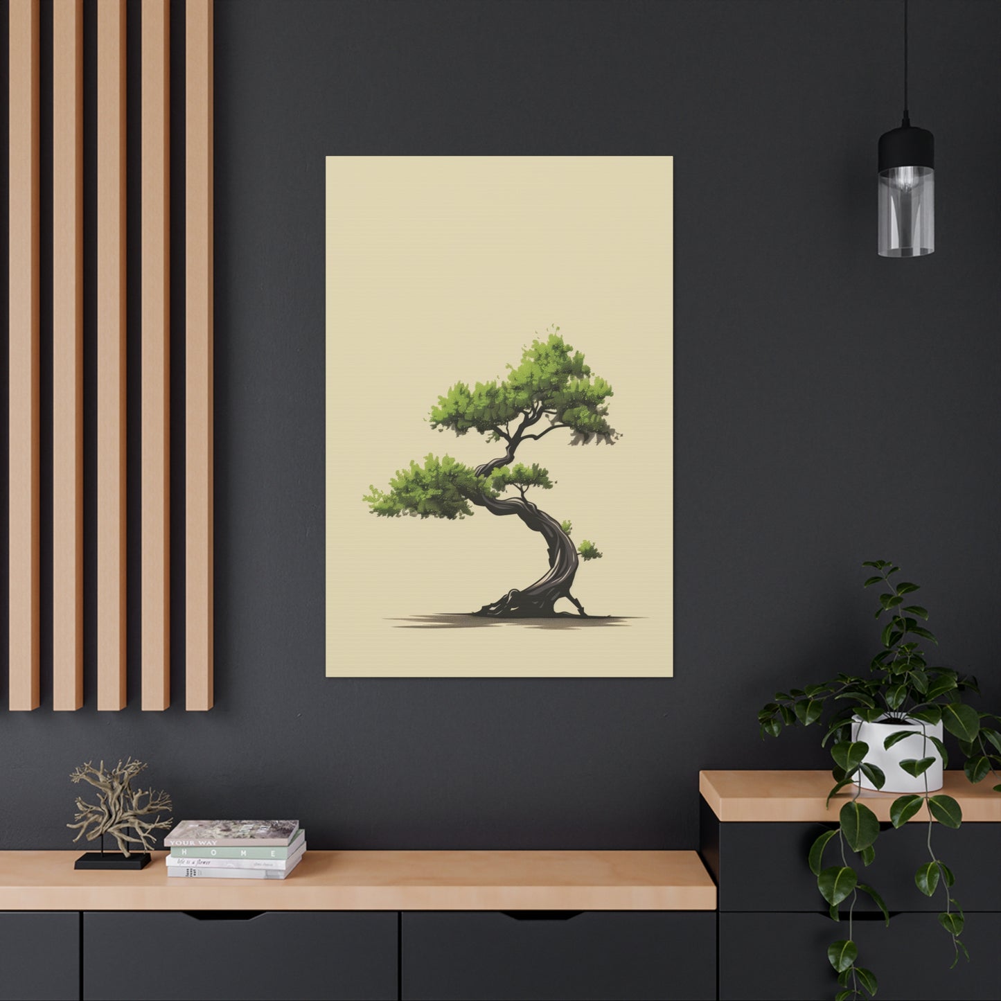 Bonsai Tree - Illustration Canvas Gallery Wraps