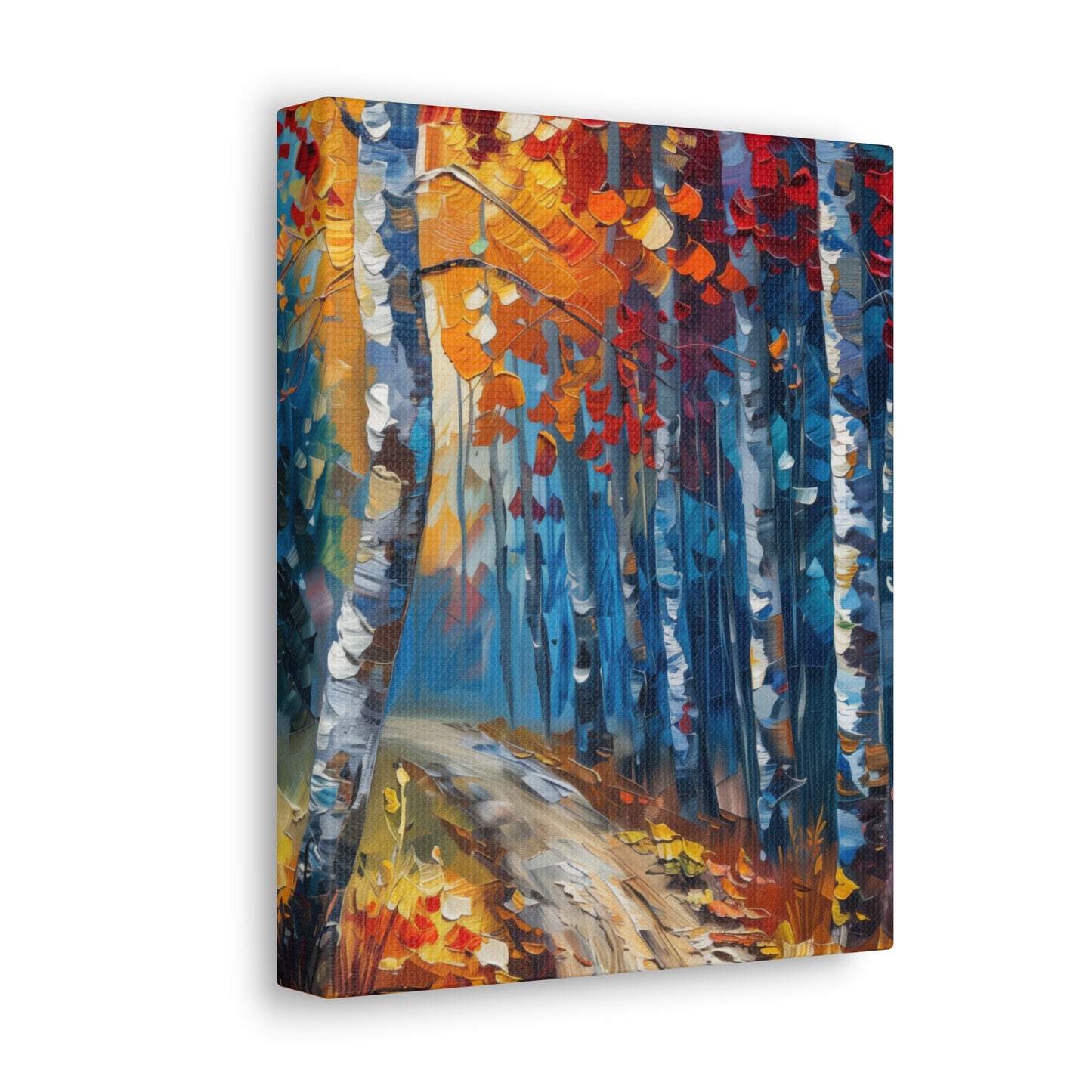 road through autumn forest - Leonid Afremov Style Digital Print Canvas Gallery Wraps