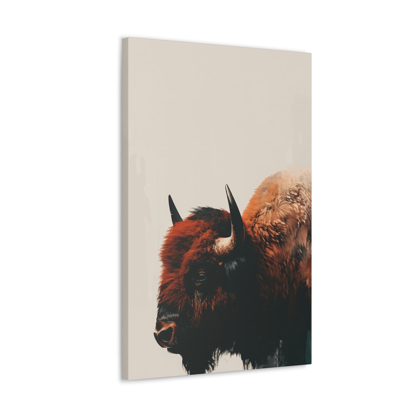 Bison - Illustration Canvas Gallery Wraps